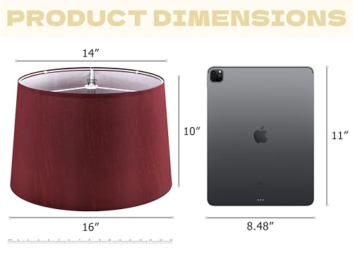 Burgundy Lamp Shade Set of 1