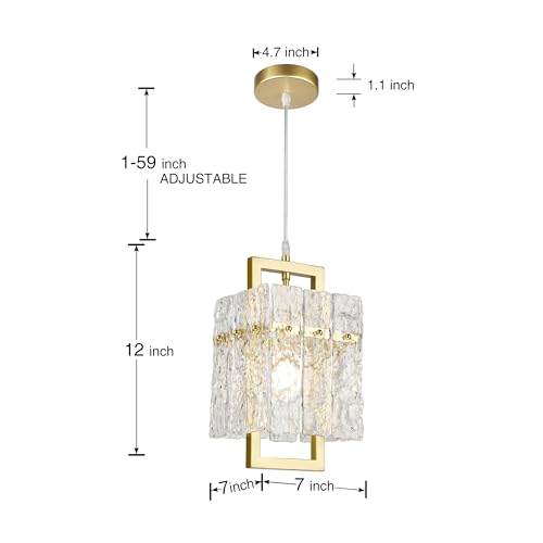 Gold Crystal Pendant Light for Kitchen Island