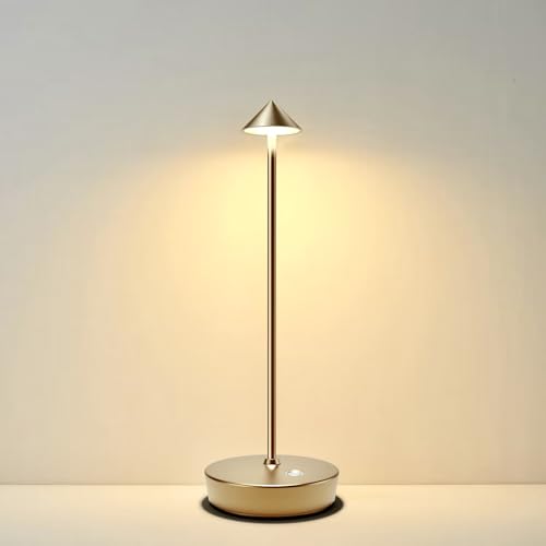Cordless Rechargeable Led Table Lamp Battery Operated Light Bronze