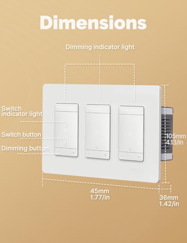 Star Ring WiFi Dimmer Light Switch (3 Count)