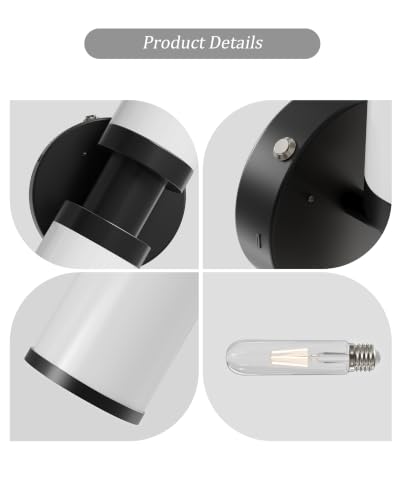 Black Rechargeable Battery Operated Wall Sconces with Remote