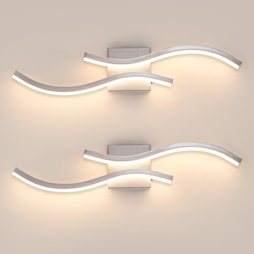 2 Pcaks Nickel Bathroom Vanity Light Fixture