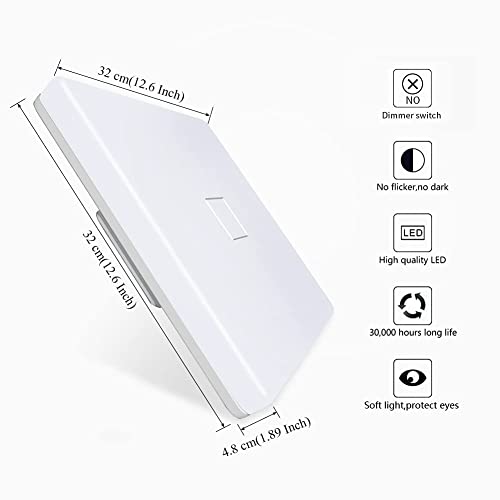 5000K LED Ceiling Light Flush Mount 24W 12.6in Square LED Ceiling Lamp for Kitchen Bathroom Hallway with 240Pcs LeD Chips Without Flicker