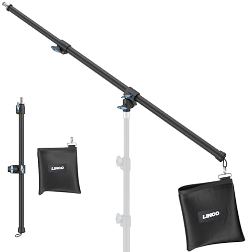 Lincostore 2.5ft to 5ft Adjustable Overhead Light Boom Arm