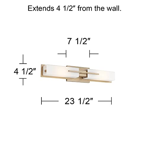Midtown 23 1 2" Wide Burnished Brass Modern Bath Wall 2