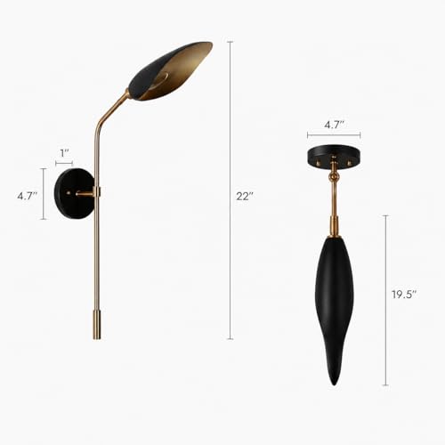 Black and Gold Wall Sconce