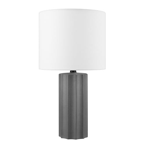 61000061 20" Ribbed Ceramic Table Lamp