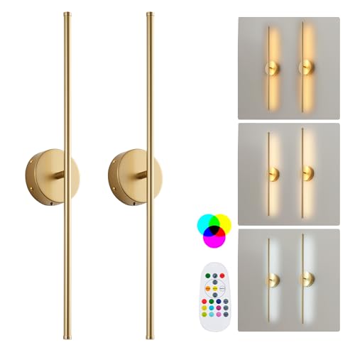 Battery Operated Wall Sconces Set of Two Wireless Wall Lights (2 Count)
