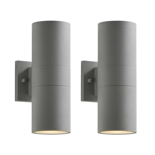 12" Modern Outdoor Porch Light in 2 Lights (2 Count)