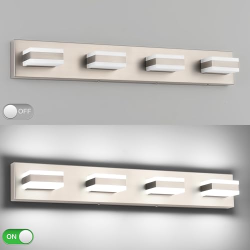 Bathroom Light Fixtures Brushed Nickel Vanity Lights for Bathroom Above Mirror