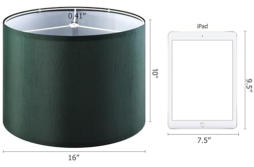 Dark Green Lamp Shades Set of 2 Large