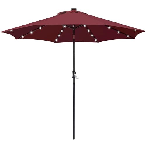 9FT Solar Patio Umbrella w