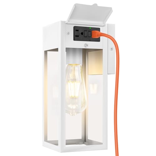 Porch Lights with GFCI Outlet