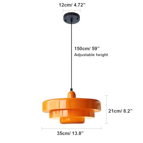 Orange Danish Modern Pendant Lamp