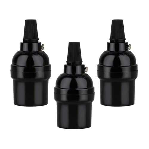 Keyless Medium Base Vintage Socket (3 Count)