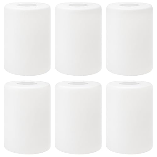 6 Pack White Frosted Glass Shades Replacement (6 Count)