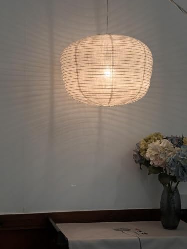 Large fabric lampshade Beige Hanging 20INCH Linen Pendant Lamp shade Can replace paper lanterns