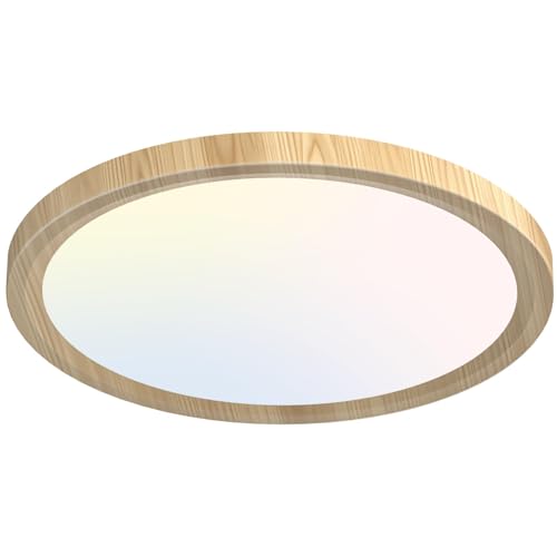 12Inch Wood Look Ceiling Light