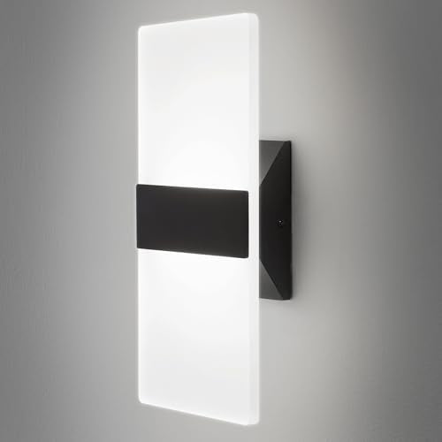 12 Inch Modern LED Wall Sconce (Black / 1 Pack)