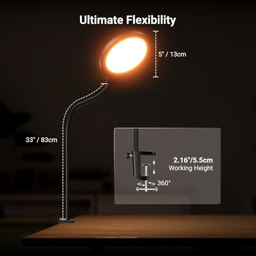 Entry Level Version 5" Edge Lit Streaming Light with Desk Clamp Stand