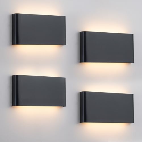 4 Pack 15W Modern LED Wall Sconces (4 Count)