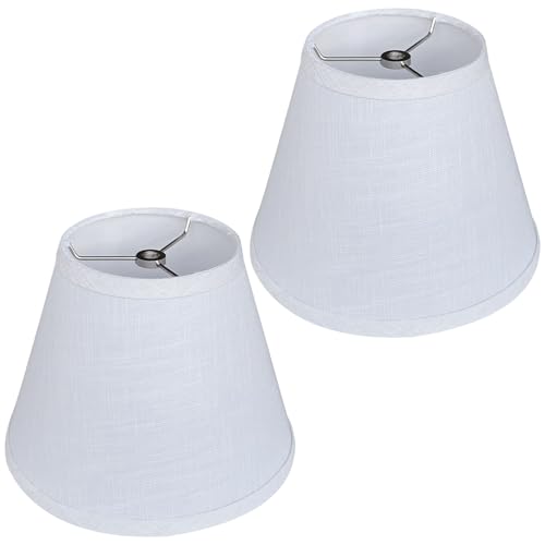 Small White Lamp Shades Set of 2