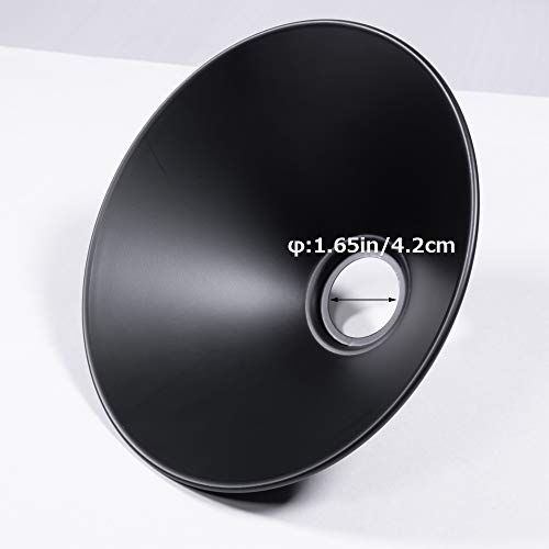 11.8" Matte Black Industrial Farmhouse Metal Lamp Shade with a E26 Light Socket Extender Replacement