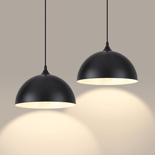Black Pendant Lights Kitchen Island 2 Pack (2 Count)