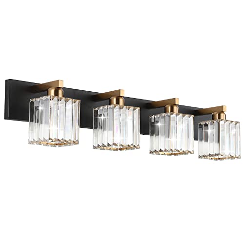 Bathroom Vanity Light Fixtures Crystal Vanity Light for Bathroom 4 Light Modern Vanity Lighting