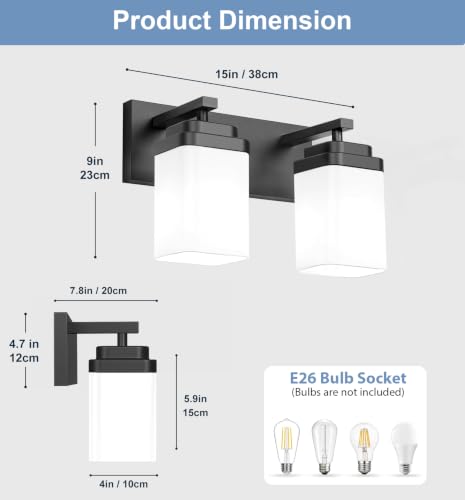 Matte Black Bathroom Light Fixtures