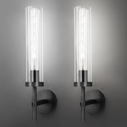 Black Wall Sconces Set of 2
