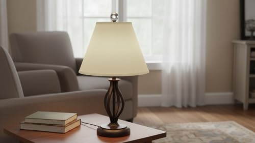 32287A Transitional Hardback Empire Shaped Spider Construction Lamp Shade in Beige