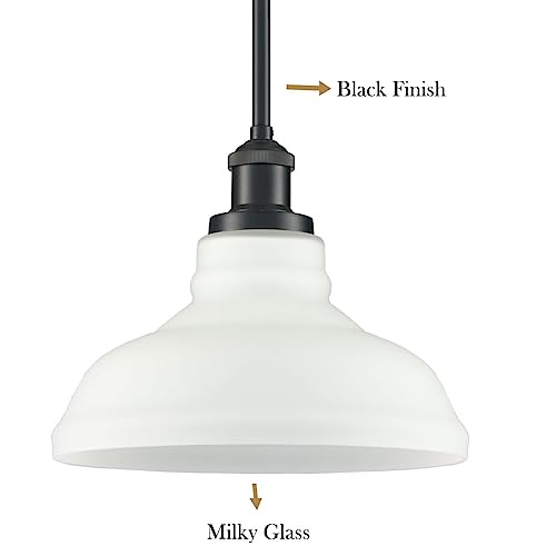 Black Opal Glass Pendant Light