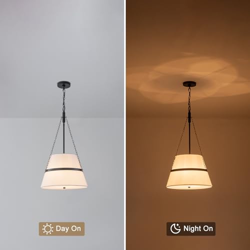 15.35" Black Drum Chandelier