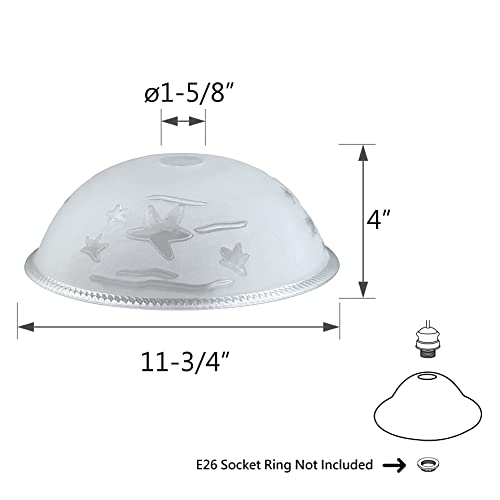 23150 11A Replacement Clear & Sandblasted 2 Tone Glass for Torchiere Lamp