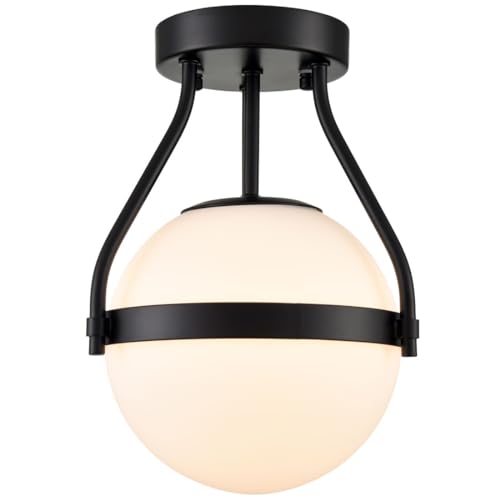 Modern Globe Semi Flush Mount Ceiling Light