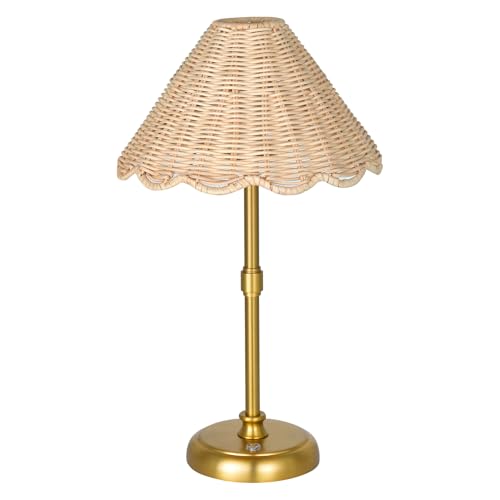 Cordless Boho Rattan Table lamp