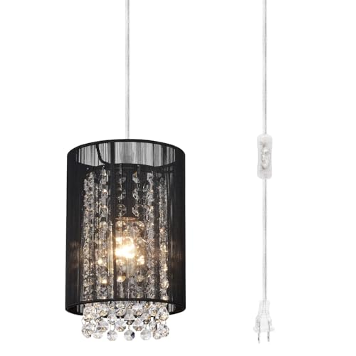 Plug in Chandelier Light with Cord and On