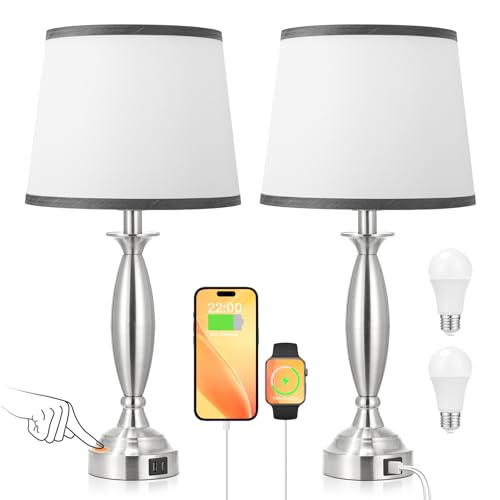 Bedroom Lamps for Nightstand (2 Count)