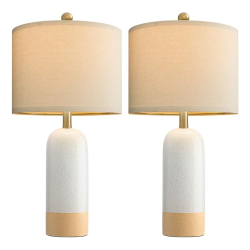 24'' White Ceramic Table Lamps Set of 2 (2 Count)