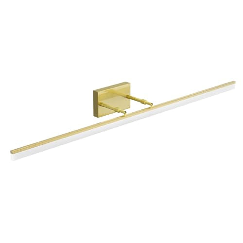 48inch Bathroom Vanity Light Brushed Gold Modern LED Vanity Lighting Over Mirror Adjustable Gold Wall Light for Bathroom