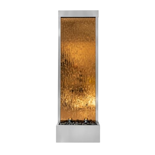 68" H Modern Freestanding Waterfall Fountain
