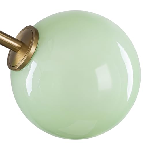 Green Globe Mid Century Modern Semi Flush Mount Ceiling Light Fixture
