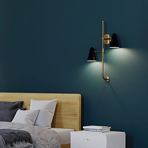 Sylvia 2 Light Wall Sconce in White and Natural Brass