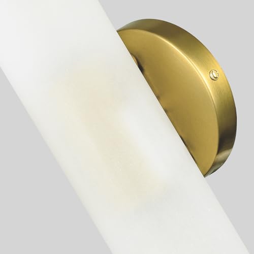 Modern Brass Wall Sconces Set of Two Frosted Glass Wall Light Fixture 2 (2 Count)
