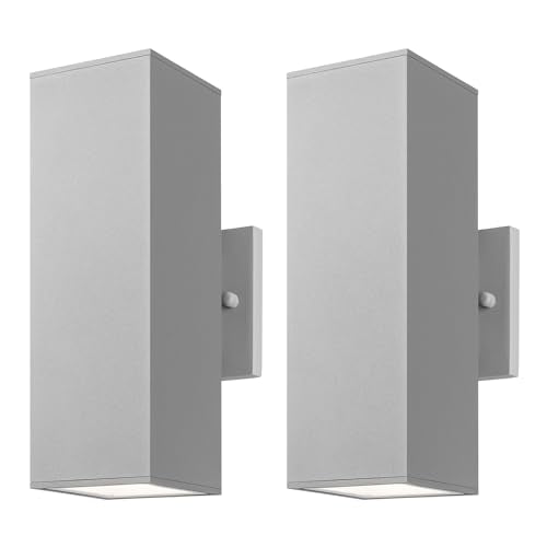 12" Modern Outdoor Porch Light in 2 Lights (2 Count)