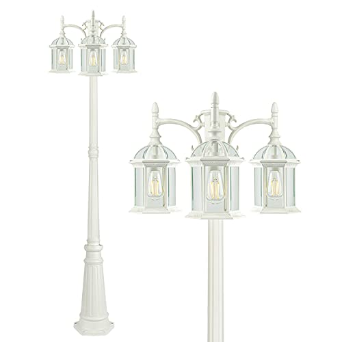 3 Head Outdoor Lamp Post Light Birdcage
