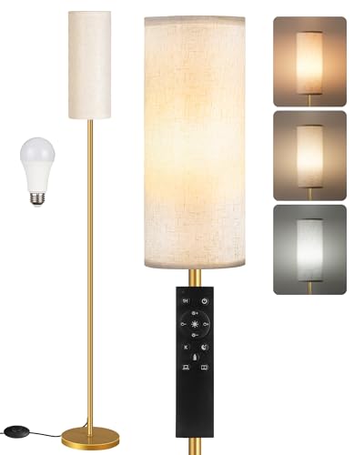 Dimmable Floor Lamp for Living Room with Remote and Foot Switch
