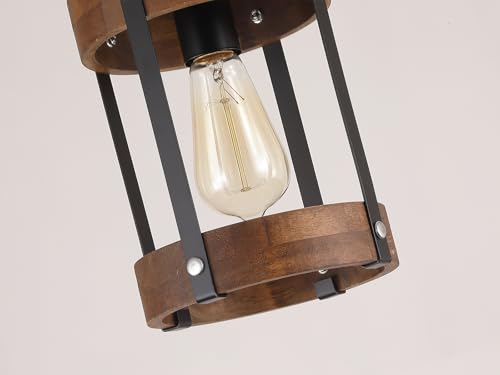 Rustic Farmhouse Wood Pendant Light Fixture One
