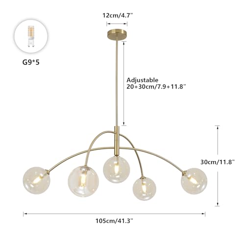 Mid Century Modern Sputnik Chandelier 5